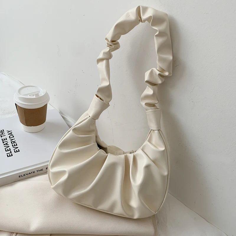 Shoulder Bags Women Pu Solid Hobos Large Capacity Vintage Office Ladies Underarm
