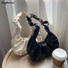Shoulder Bags Women Pu Solid Hobos Large Capacity Vintage Office Ladies Underarm