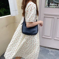 Retro Underarm Soft PU Shoulder Bag Women