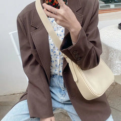 Retro Underarm Soft PU Shoulder Bag Women