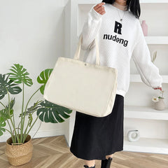 Canvas Shoulder Bag Women All-match Tote Large Capacity Handbag