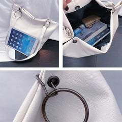 Shoulder Bags Women Soft PU Leather Casual Totes Big Capacity Cross-body