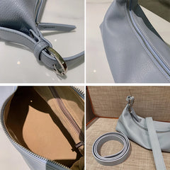 Women Soft PU Leather Shoulder Bag Zipper Underarm OL Handbag