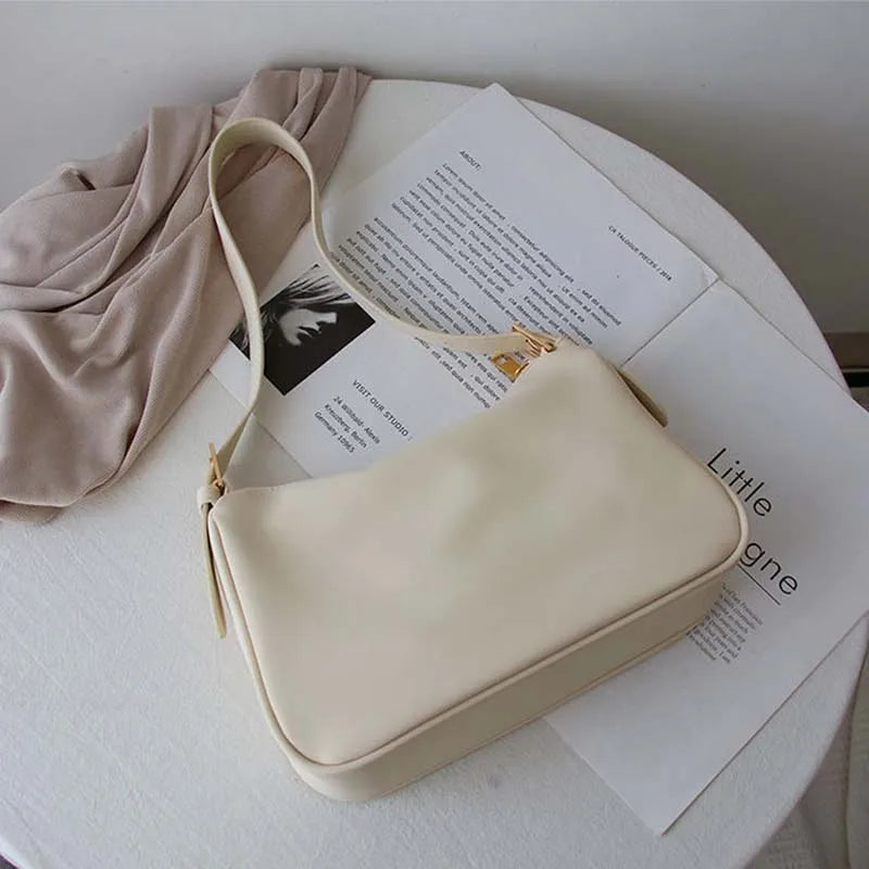 Shoulder Bags Women Soft PU Leather Zipper Underarm Cross-body