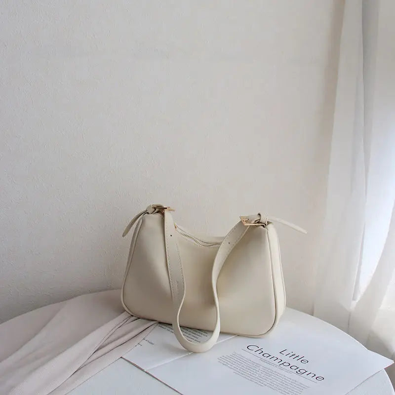 Shoulder Bags Women Soft PU Leather Zipper Underarm Cross-body