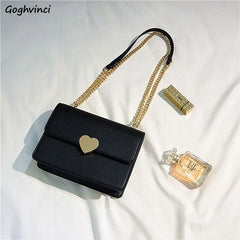 Shoulder Bags Women Solid All-match Chains Crossbody Bag Style Ins Female