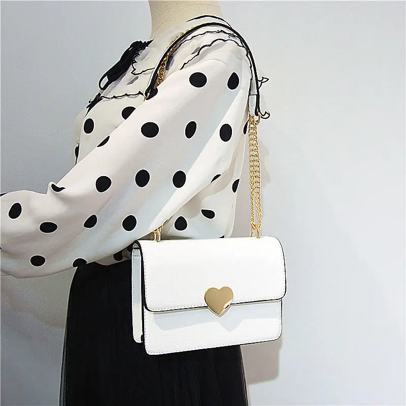 Shoulder Bags Women Solid All-match Chains Crossbody Bag Style Ins Female