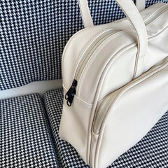 Shoulder Bags Women Solid Large Capacity College Book Bag Sweet Zipper