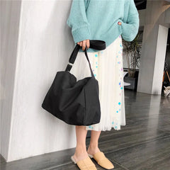 Solid Harajuku Shoulder Bag for Women Teens Purse