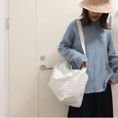 Solid Harajuku Shoulder Bag for Women Teens Purse