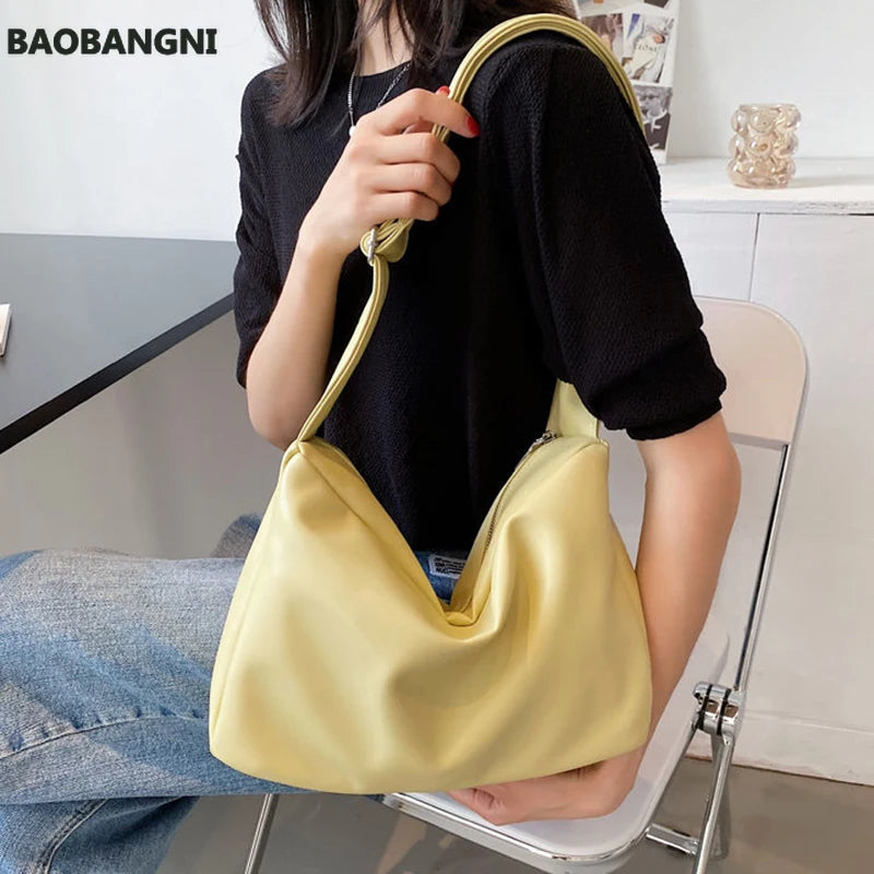 Women's PU Leather Shoulder Bag Large Capacity Satchel
