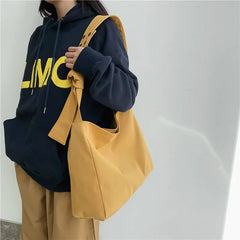 Canvas Shoulder Bag Large Capacity Brief Style Crossbody All-match