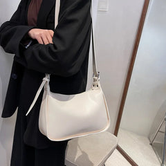 Shoulder Bags Women Retro Zipper Texture Tote PU Leather Cross-body