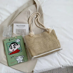 Shoulder Bags Women Summer Woven Underarm PVC Jelly Bag Big Capacity