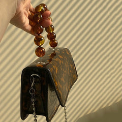 Vintage Beading Top-handle Chain Cross-body Shoulder Bag