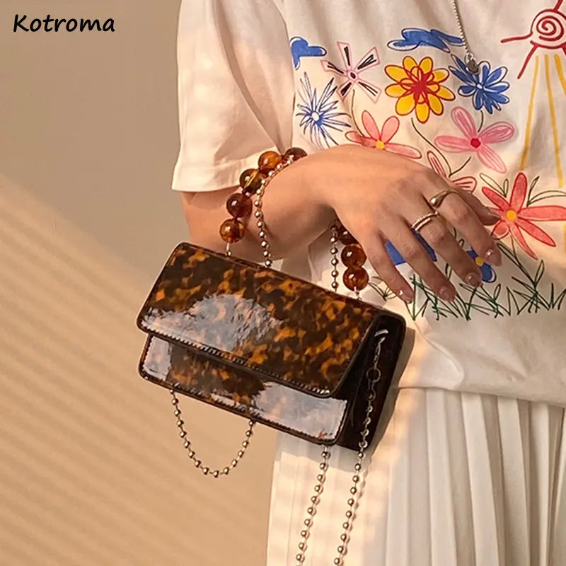 Vintage Chain-bag Crossbody Beading Handbag