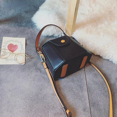 Shoulder Bags Women Vintage Cross-body Bucket Bag PU Leather