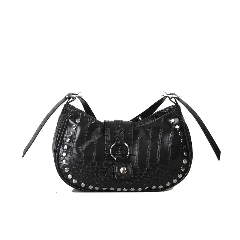 Crocodile Pattern PU Leather Shoulder Bag for Women
