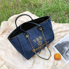 Canvas Shoulder Bag for Women Tote Shopper High Handbag