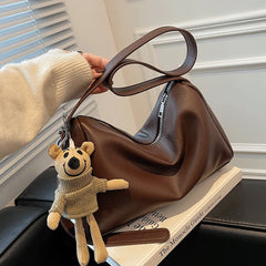 Women's Vintage Leather Shoulder Bag Crossbody Zipper Handbag