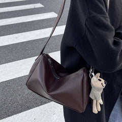 Women's Vintage Leather Shoulder Bag Crossbody Zipper Handbag