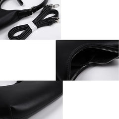 Women's PU Leather Shoulder Bag Vintage Solid Handbag