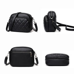 Women's Diamond Lattice Crossbody Messenger Bag