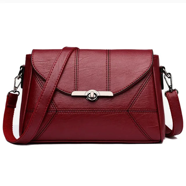 Women's PU Leather Shoulder Bag Crossbody Messenger Handbag