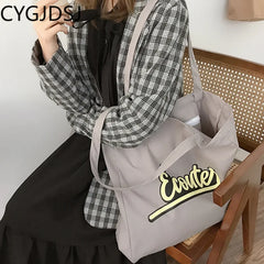 Canvas Tote Shoulder Bag for Women Handbags Ladies Purse