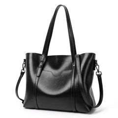 Oil Wax Leather Shoulder Bag Tote Crossbody Handbag
