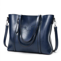 Oil Wax Leather Shoulder Bag Tote Crossbody Handbag