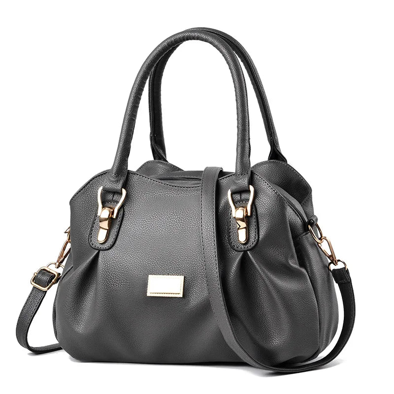 Women's PU Leather Shoulder Bag Tote Crossbody Handbag