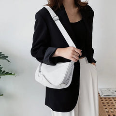 Vintage Nylon Shoulder Bag Top-handle Bag Girls Street Underarm Bag
