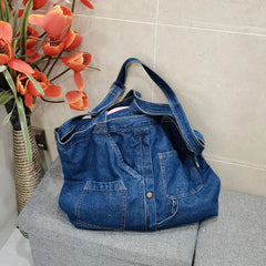 Women's Denim Shoulder Bag Casual Jeans Handbag Tote