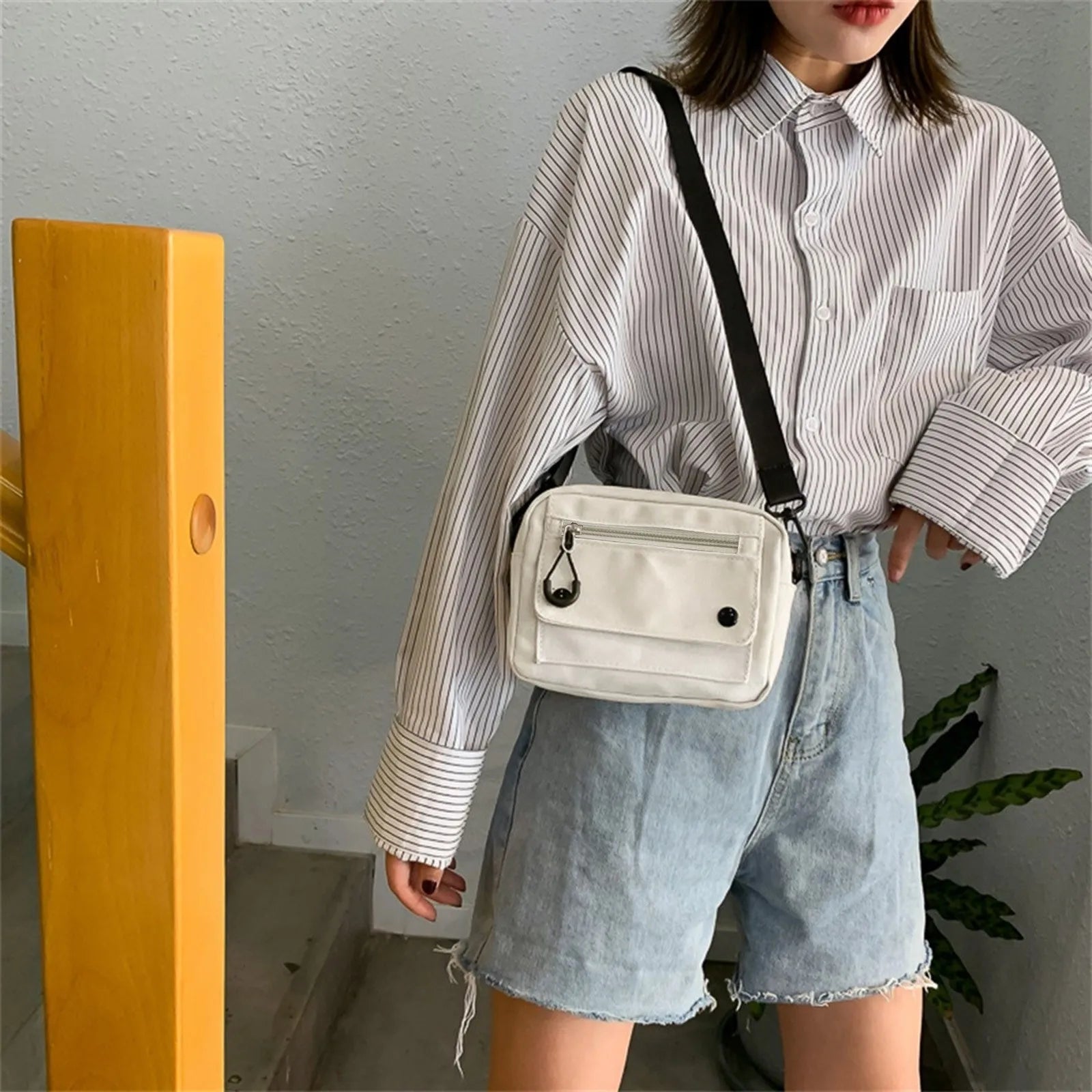 Canvas Shoulder Bag Casual Outdoor Tote for Women