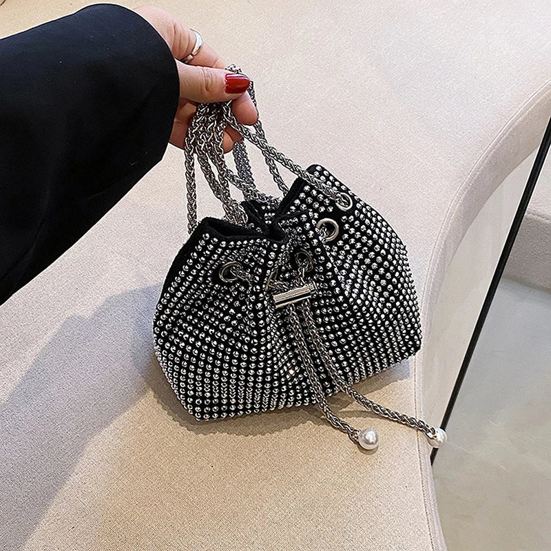 Rhinestone Shoulder Crossbody Bag Evening Clutch Purse Women Chain Handbags