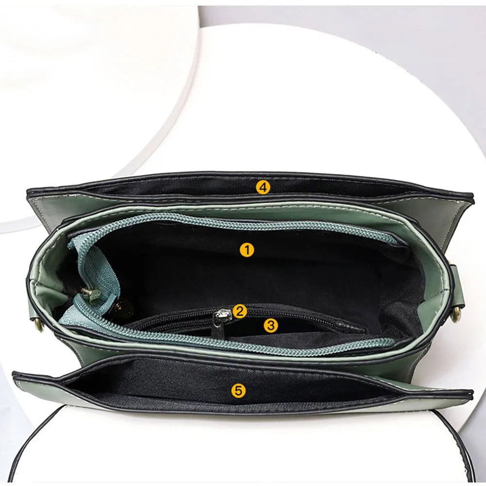 Shoulder Crossbody Bags for Women Handbag Female Messenger Bag Clutches Purse Pu