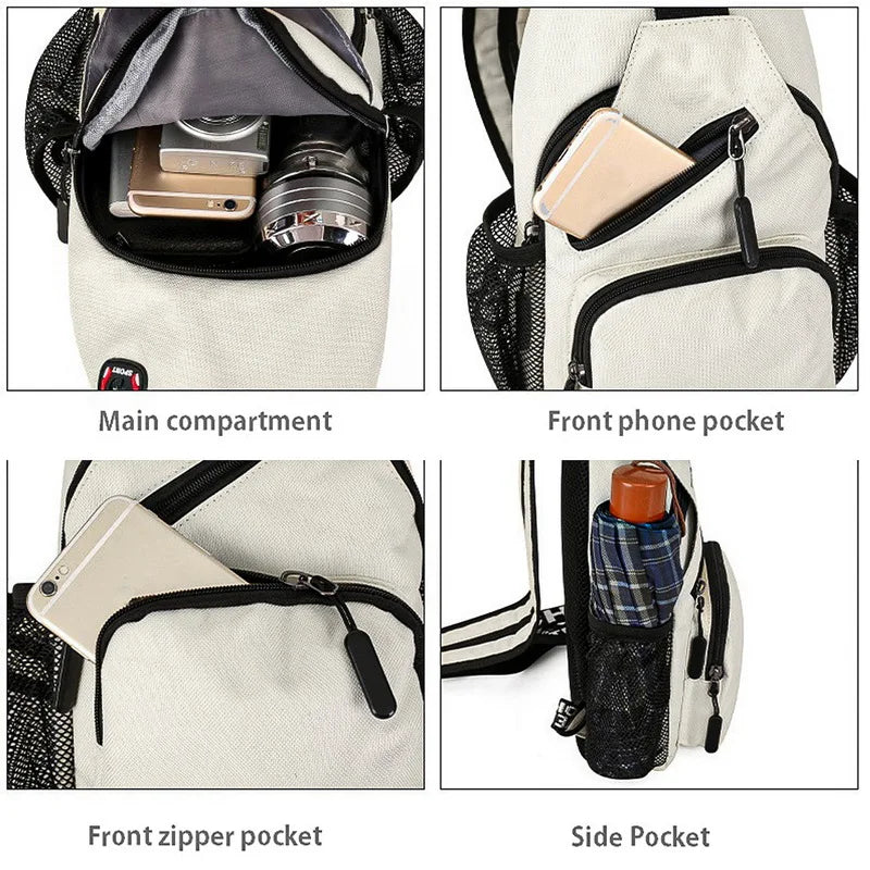 Waterproof Crossbody Shoulder Bag Chest Waist Fanny Pack for Women Men