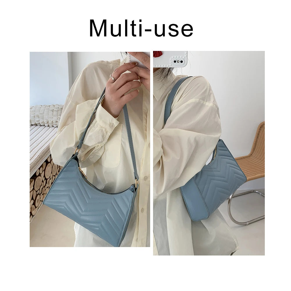 Crocodile Pattern Leather Crossbody Shoulder Bag for Women