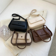 Shoulder Leather Crossbody PU Bags Long Belt for Women Spring Handbags Purses
