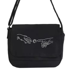 Harajuku Canvas Crossbody Bag Women Japanese Diagonal Pouch Student Envelope Bag