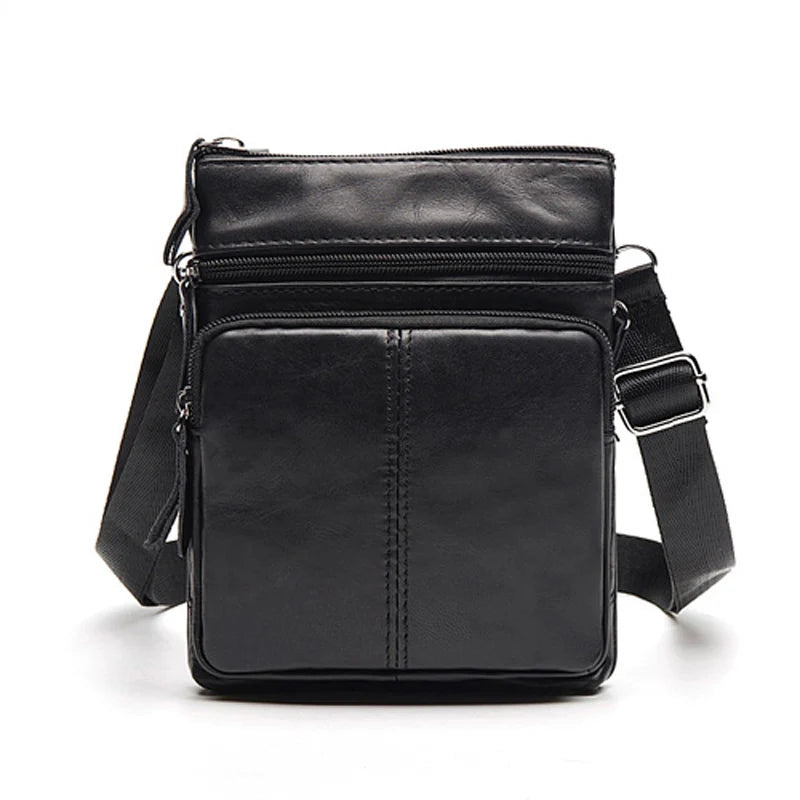 Leather Shoulder Messenger Bag Briefcase for Office Work
