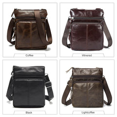 Leather Shoulder Messenger Bag Briefcase for Office Work