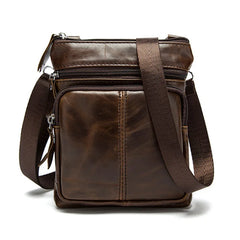 Leather Shoulder Messenger Bag Briefcase for Office Work