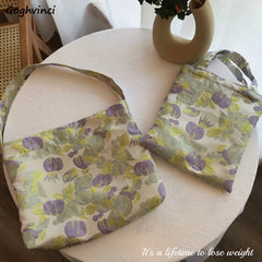 Grape Pattern Shopping Bag for Women, Sweet Underarm Shoulder Bag