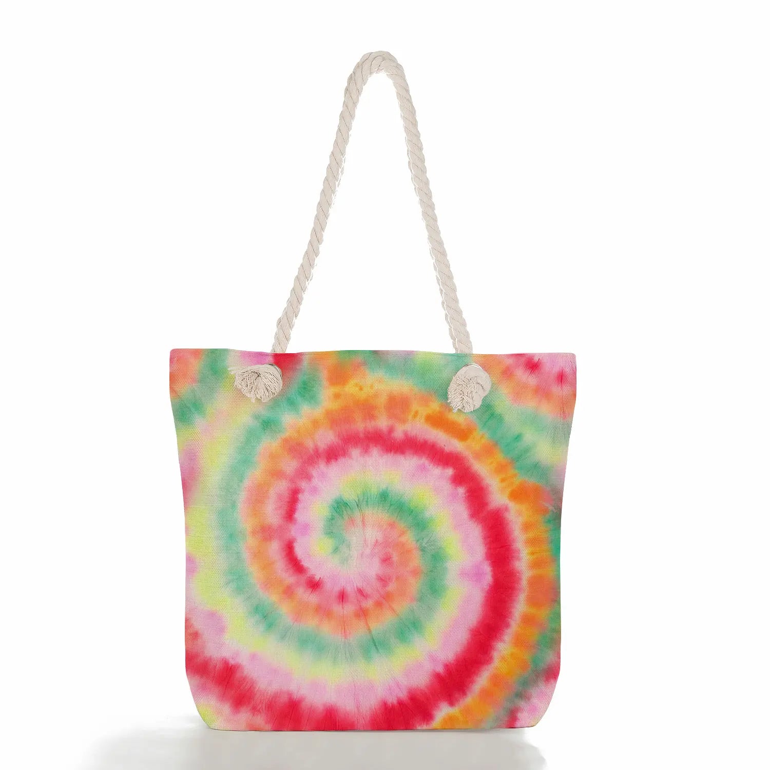 Leopard Tie Dye Reusable Beach Tote Bags Eco-Friendly Grocery Handbag