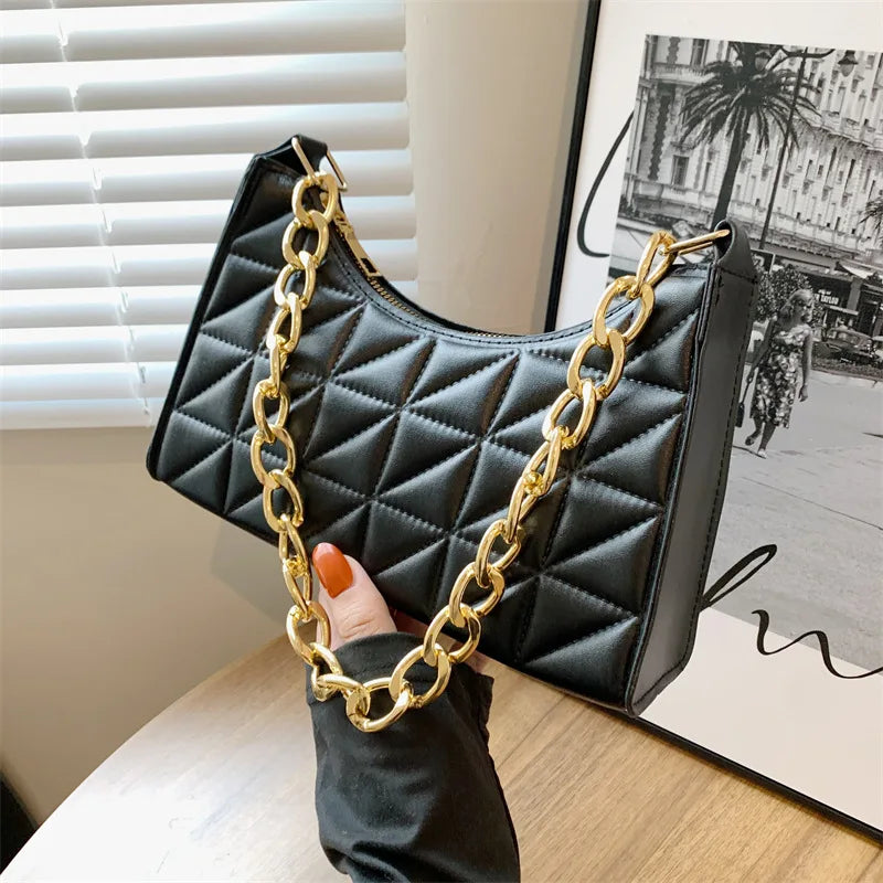Women's Classic Leather Shoulder Bag