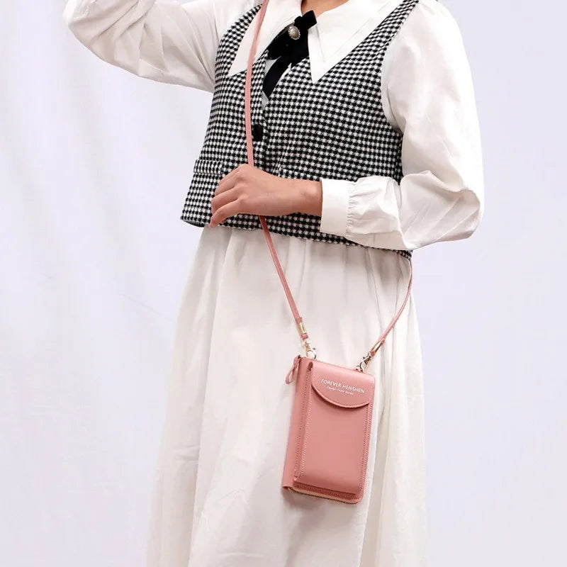 Shoulder Wallet Women Phone Wallet Purse Bag Handbag Long Wristlet Wallets