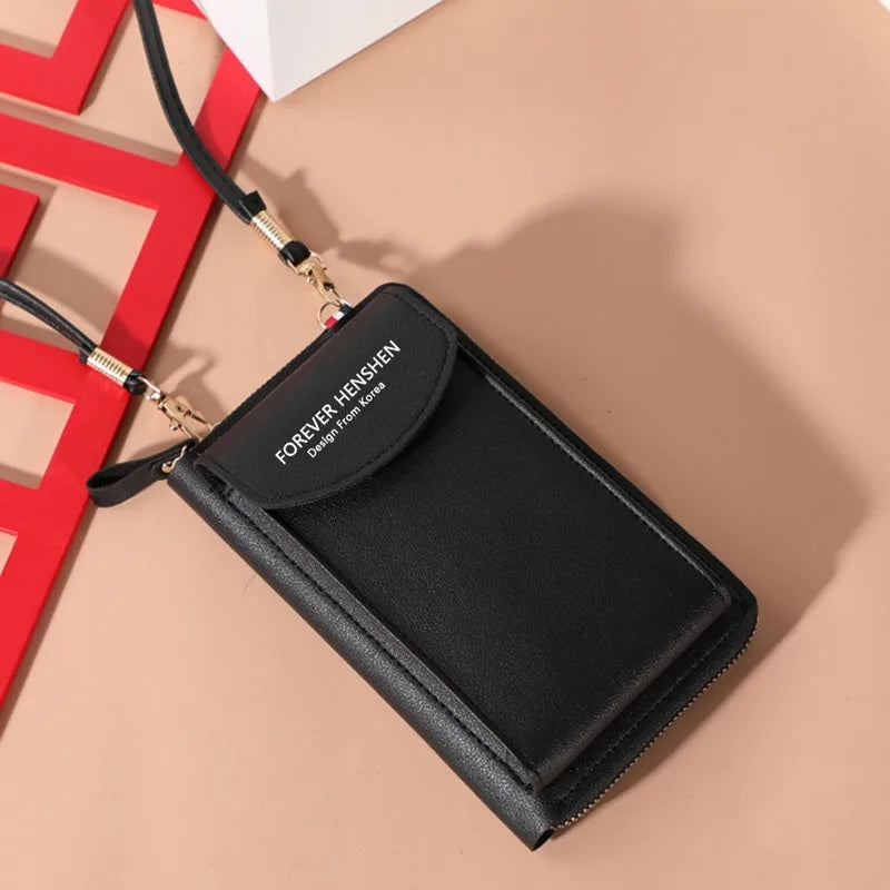 Shoulder Wallet Women Phone Wallet Purse Bag Handbag Long Wristlet Wallets
