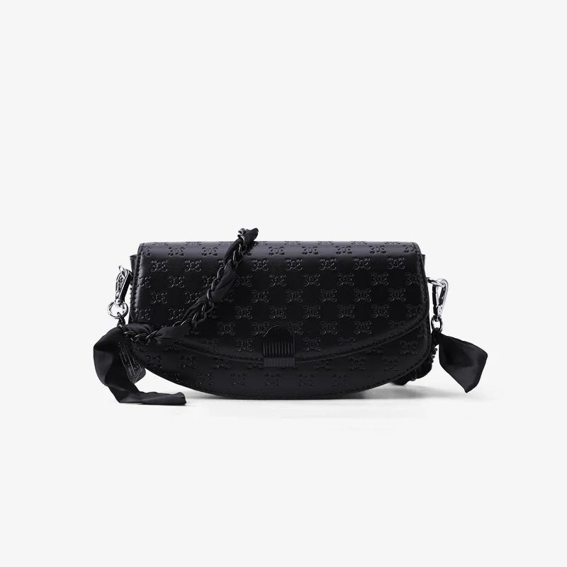Silk Scarf Shoulder Bags Crossbody Bag For Ladies PU Cover Camera Bag